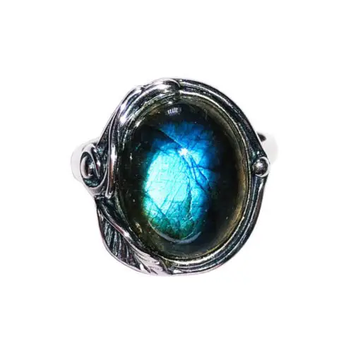 bague labradorite argent rhodié