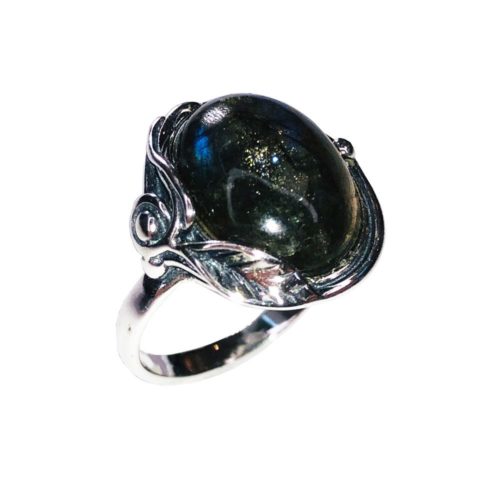 bague labradorite argent rhodié