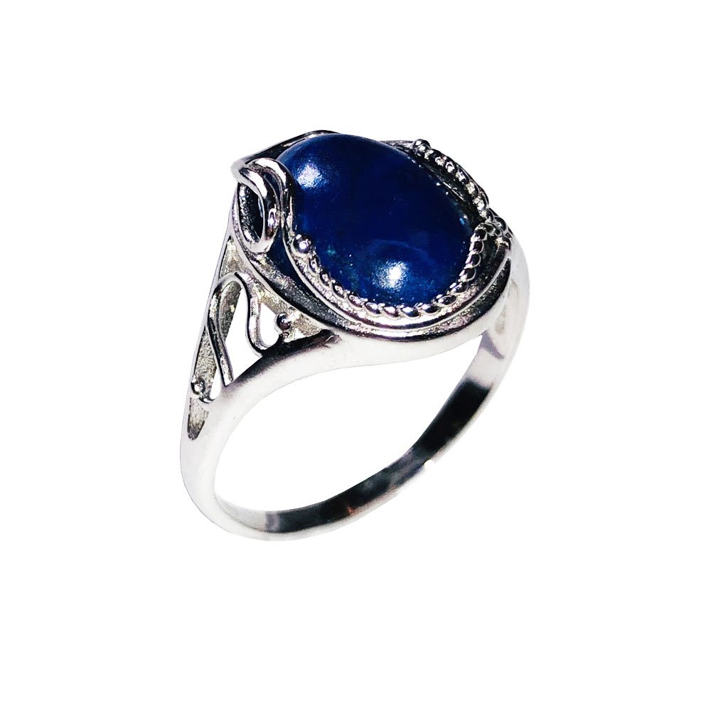bague lapis lazuli argent rhodie