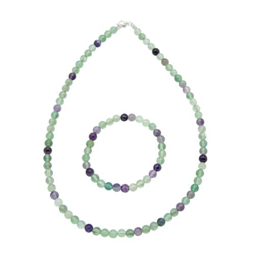 parure fluorine multicolore 6mm