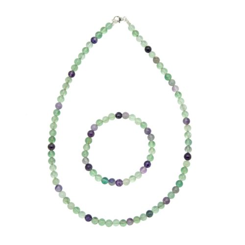 parure fluorine multicolore 6mm