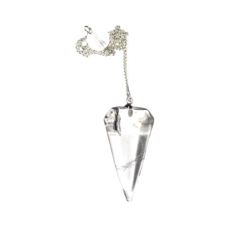 pendule cristal de roche cone