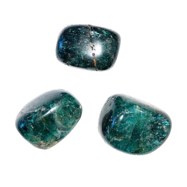 Pendentif En Pierre Apatite Bleue Roulée - Bijou Naturel - Neuf Avec étiquettes
