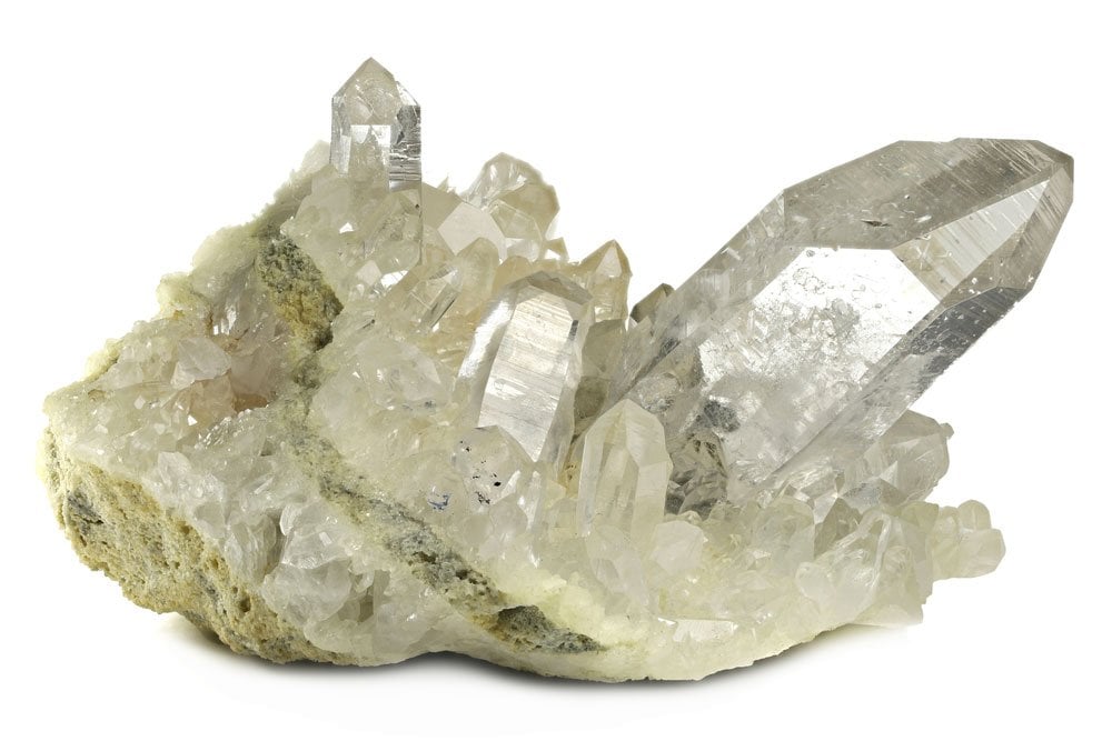 Cristal de roche naturel transparent - origine hydrothermale, gisements Brésil et Alpes