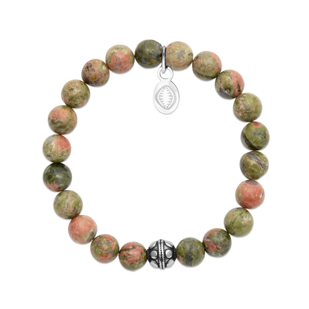 Bracelet Unakite et Sphère Pour Elle