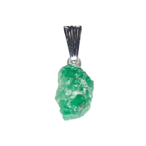 colgante esmeralda verde piedra bruta
