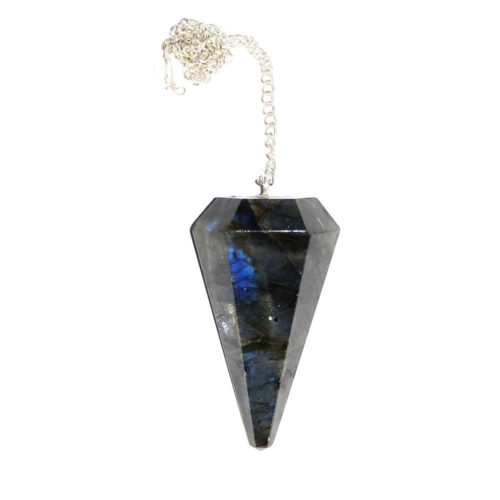 pendule labradorite hexagonal