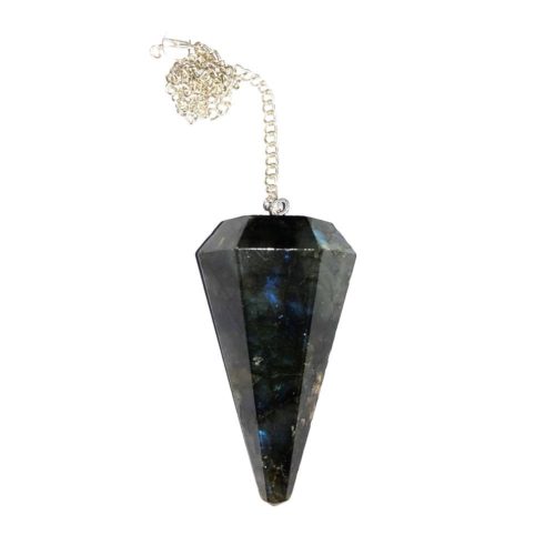 pendule labradorite hexagonal
