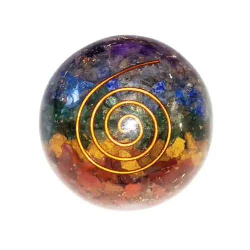 sphere orgonite 7 chakras 55mm