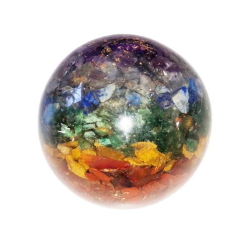 sphere orgonite 7 chakras 55mm