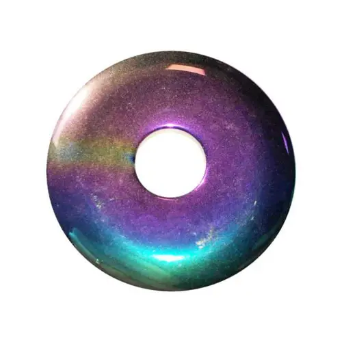 pi chinois donut hematite arc-en-ciel 40mm