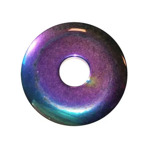 pi chinois donut hematite arc-en-ciel 40mm