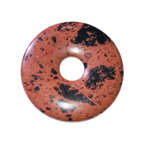 pi chinois donut obsidienne acajou 40mm