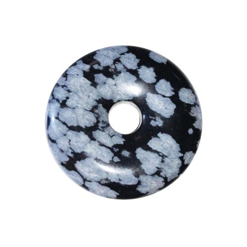 pi chinois donut obsidienne neige 30mm