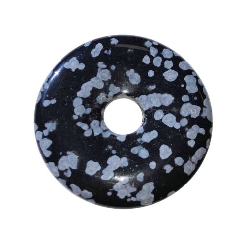 pi chinois donut obsidienne neige 40mm