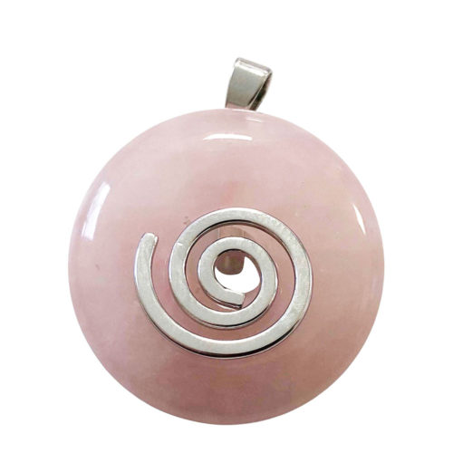 pendentif quartz rose pi chinois