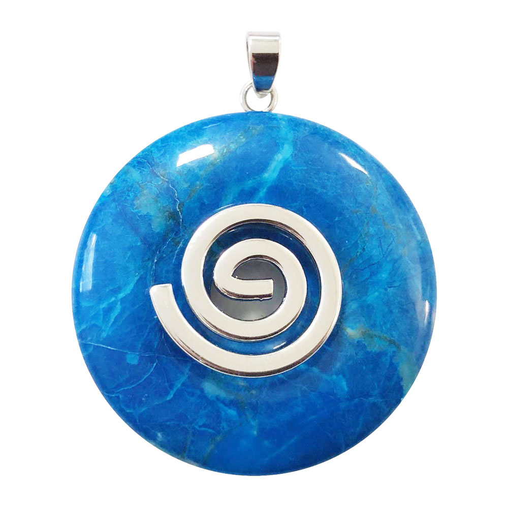 pendentif howlite bleue pi chinois