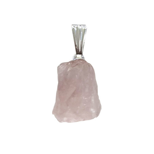 pendentif quartz rose pierre brute