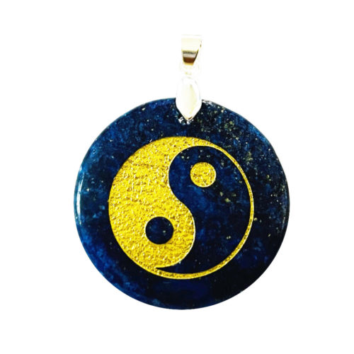 Pendentif Lapis-lazuli Taoïste Yin-Yang