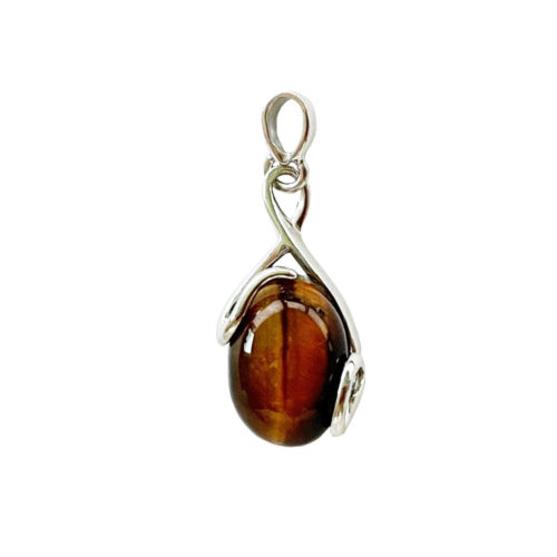pendentif oeil de tigre oceane argent
