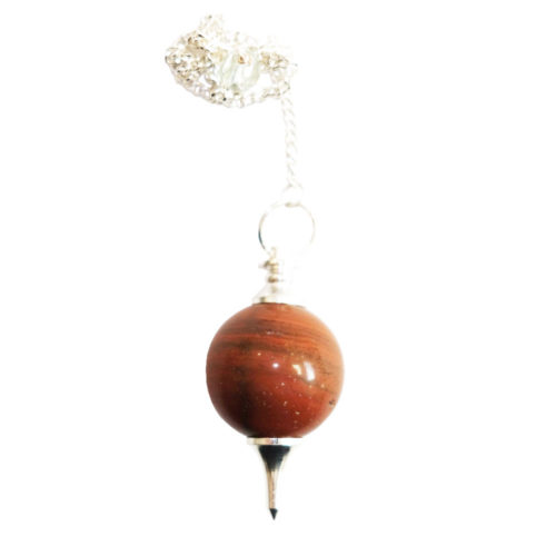 pendule jaspe rouge boule