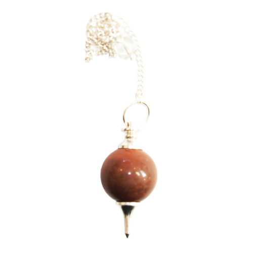 pendule jaspe rouge boule
