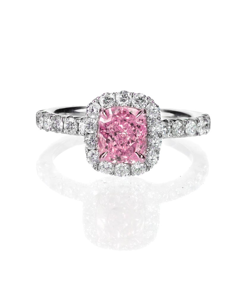 Diamant rose facetté et poli - vertus énergétiques, chakra du cœur, amour transcendant et rayonnement