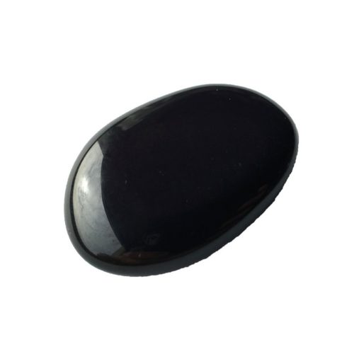 pierre plate obsidienne noire