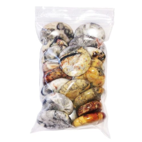 sachet pierres plates agate crazy lace