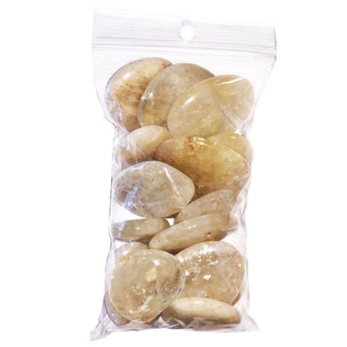 sachet pierres plates citrine