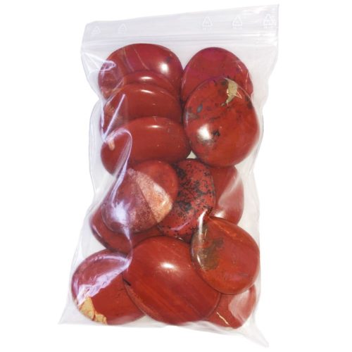 sachet pierres plates jaspe rouge