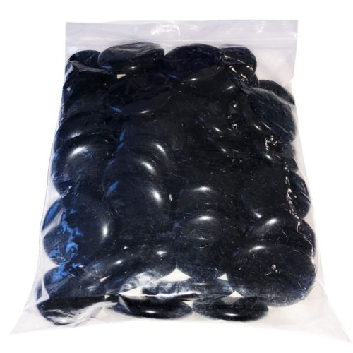 sachet pierres plates obsidienne noire
