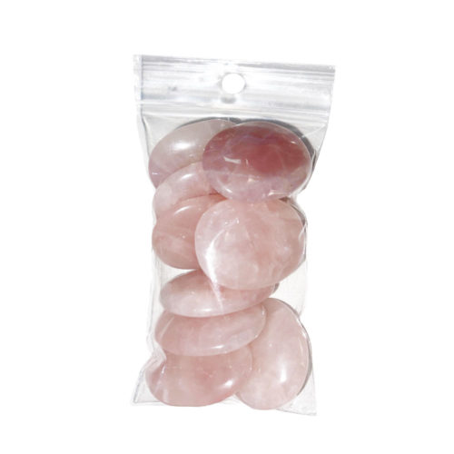 sachet pierres plates quartz rose