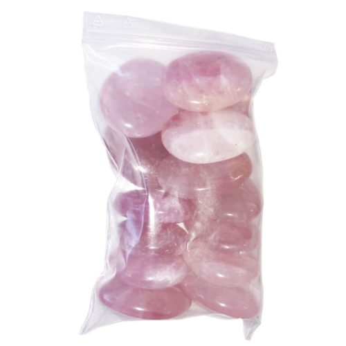 sachet pierres plates quartz rose