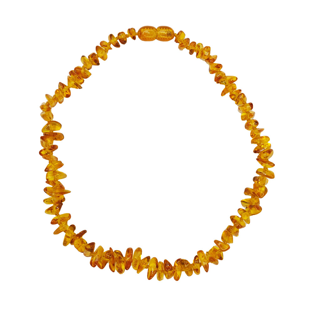 collier ambre jaune pour enfant