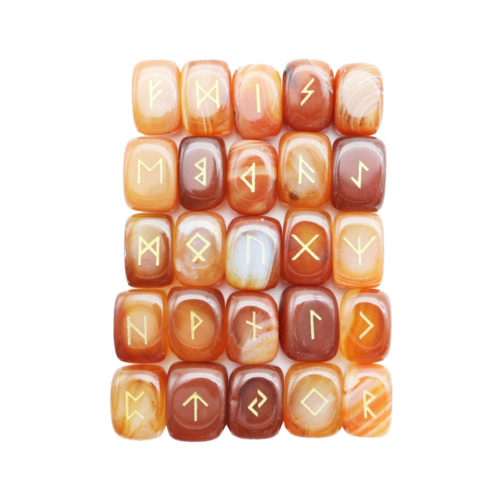jeu de 25 runes cornaline