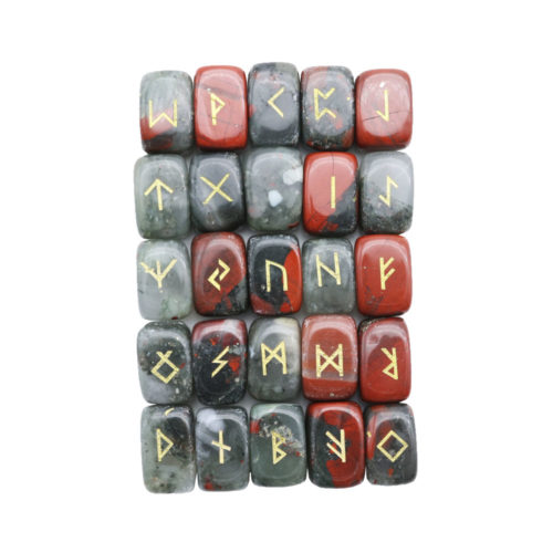 jeu de 25 runes jaspe héliotrope