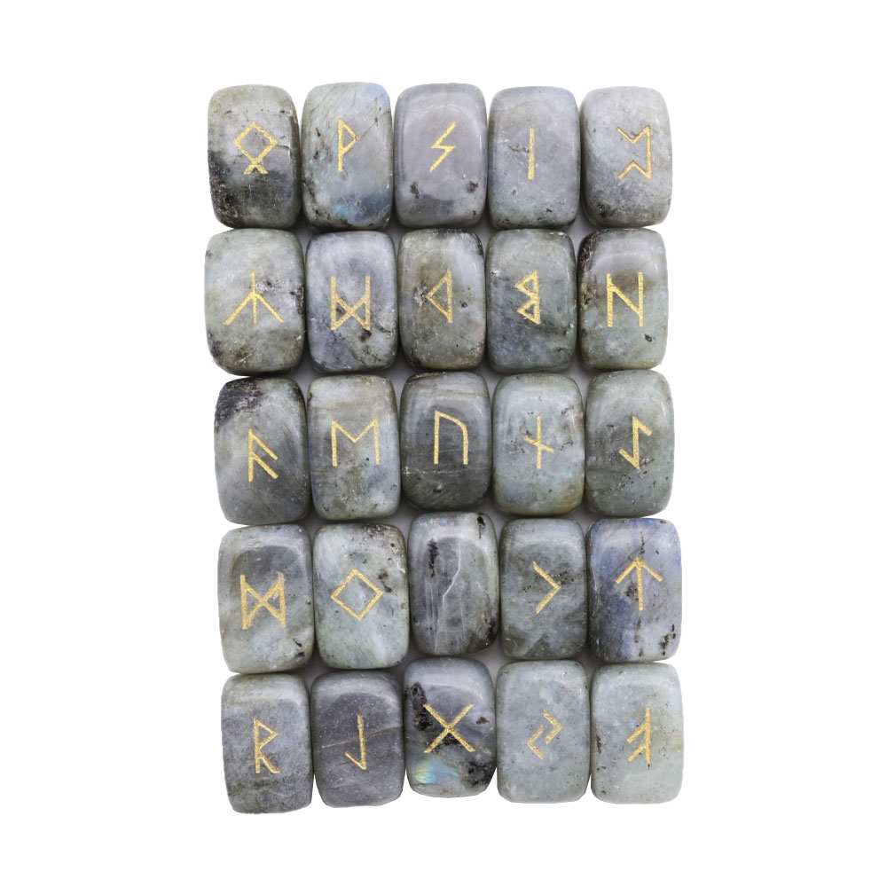 jeu de 25 runes labradorite