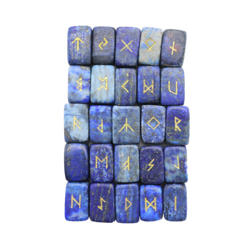 jeu de 25 runes lapis-lazuli