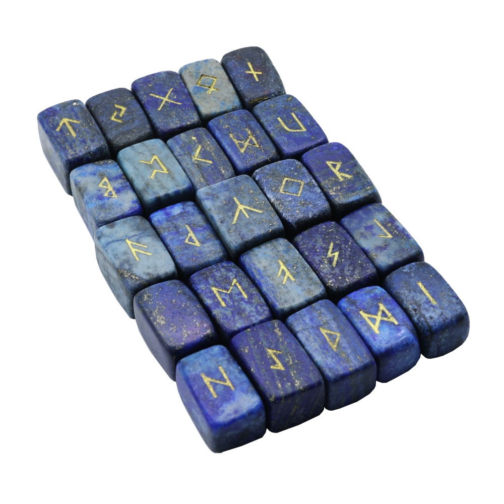 jeu de 25 runes lapis-lazuli