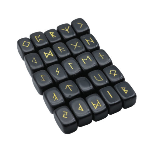 jeu de 25 runes obsidienne