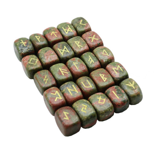 jeu de 25 runes unakite