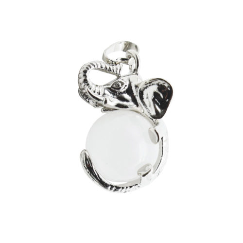 pendentif cristal de roche elephant