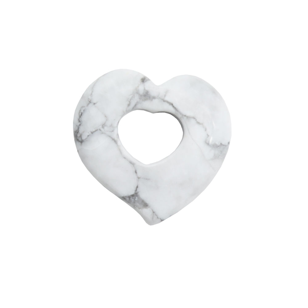 pendentif pi chinois ou donut howlite coeur