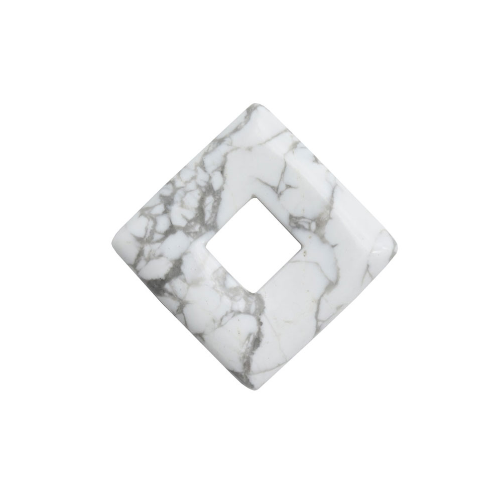 pendentif pi chinois ou donut howlite petit carré