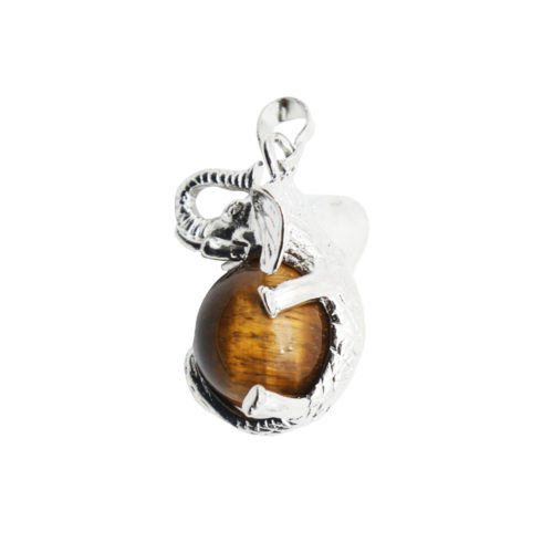 pendentif oeil de tigre elephant