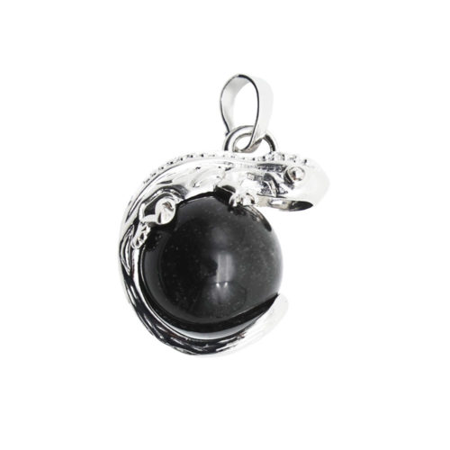 pendentif onyx lezard