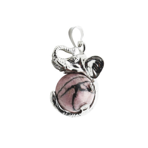 pendentif rhodocrosite elephant