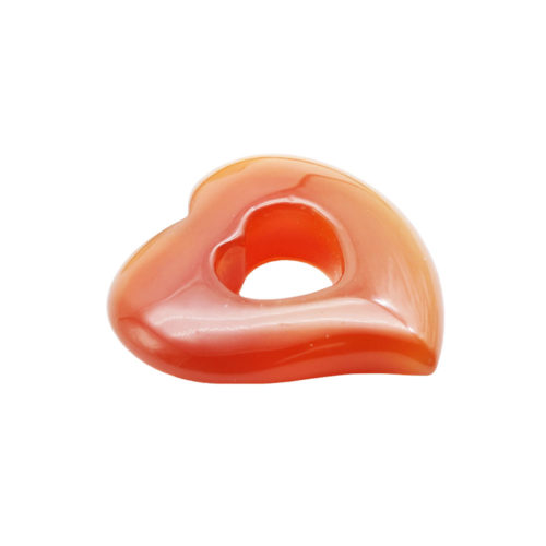 pi chinois ou donut cornaline coeur