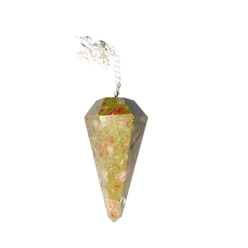 pendule-unakite-hexagonal-01